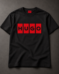 Camiseta HUGO con piedrería — Negro/rojo